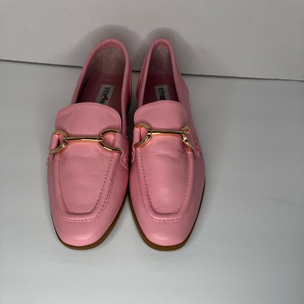 Pink Leather Loafers Steve Madden